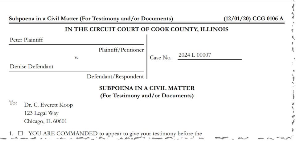 Illinois Subpoena